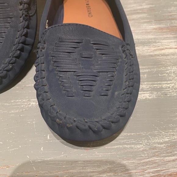Lucky brand ‘Aninah’ Navy blue tan slip on moccasins flats 7M - Picture 6 of 6